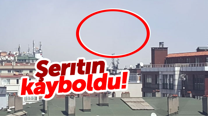 Samsun'da yaşanan sis, yüksek katlı Sheraton Otelini görünmez hale getirdi