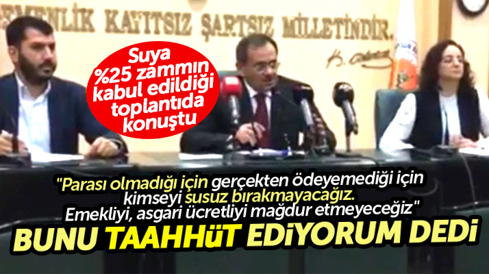 Samsun Büyükşehir Başkanı Mustafa Demir: Su parasını ödeyemeyeni susuz bırakmayacağız