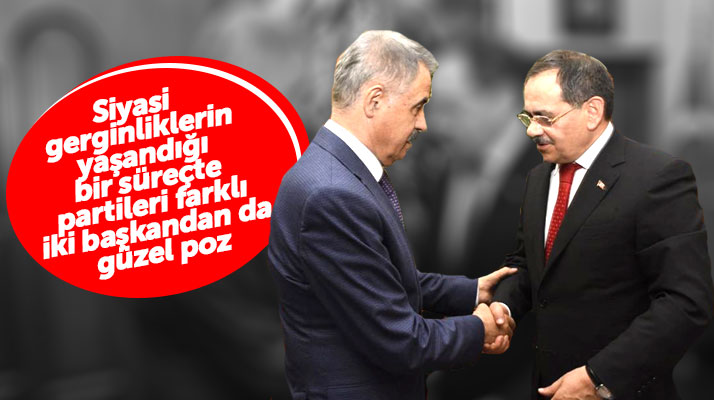 Samsun'da partileri farklı Mustafa Demir ve Cemil Deveci'den örnek davranış