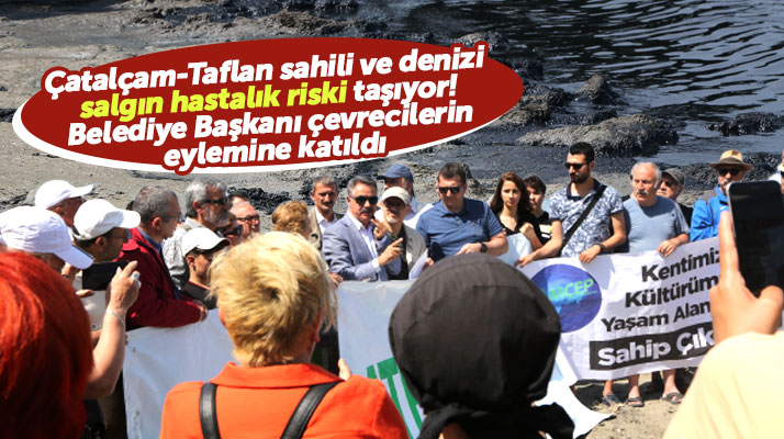 Samsun'da Çatalçam sahili ve denizinde yaşanan kirlik için SAMÇEP eylem yaptı