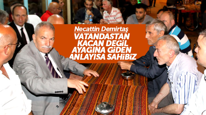 Samsun'da İlkadım Belediye Başkanı Necattin Demirtaş Saathane esnaflarıyla buluştu