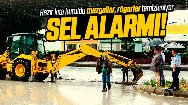 Samsun Canik'te sel baskınlarına karşı hazır kıta ekipleri çalışma başlattı