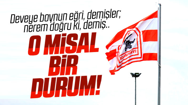Samsun'da bayrak direğine Samsunspor bayrağının ters asılması şaşkınlı yarattı