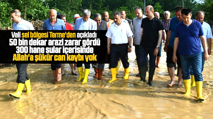 Samsun Valisi Osman Kaymak, selin Terme ilçesine verdiği zararları açıkladı