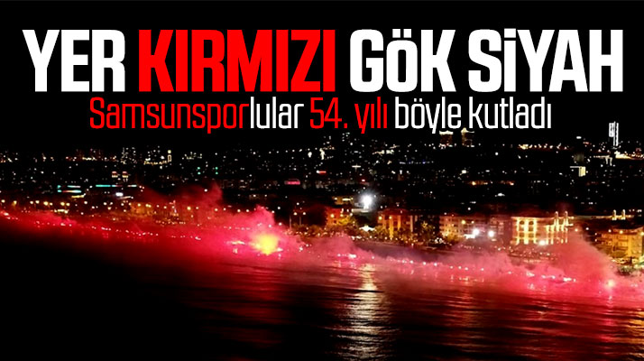 Samsunspor'un 54'üncü kuruluş yıl dönümünde Atakum'da meşaleli kutlama