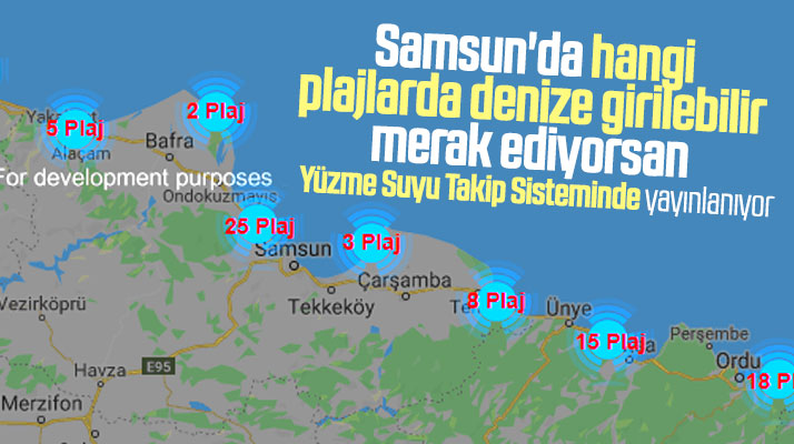 Samsun'da denize girilebilecek sağlıklı plajlar