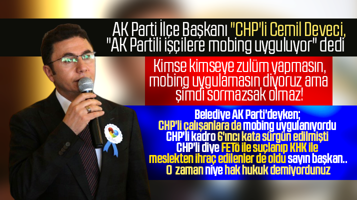 Samsun'da AK Parti CHP'li belediyenin işçilere mobing uyguladığını açıkladı