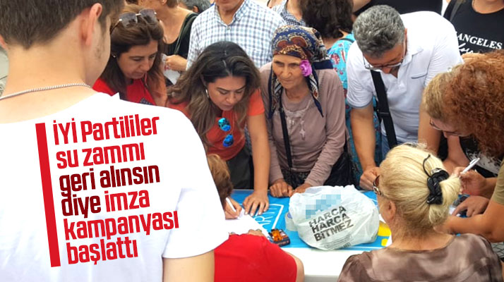 İYİ Parti İlkadım İlçe Başkanlığı su zammının geri alınması için imza kampanyası başlattı