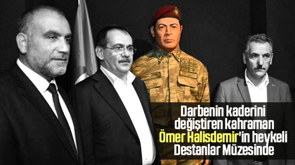 Canik ilçesinde bulunan Destanlar Müzesinde Ömer Halisdemir'in heykeli sergileniyor