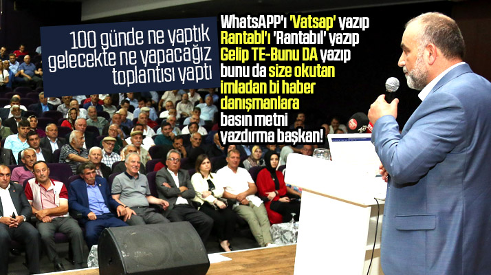 Canik Belediye Başkanı Sandıkçı'nın basın bülteninde yer alan imla hataları şaşırttı