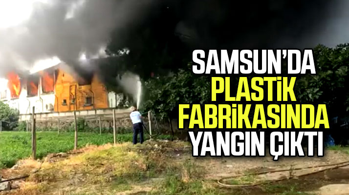 Samsun'dan son dakika haberi.. Plastik fabrikasında yangın çıktı..