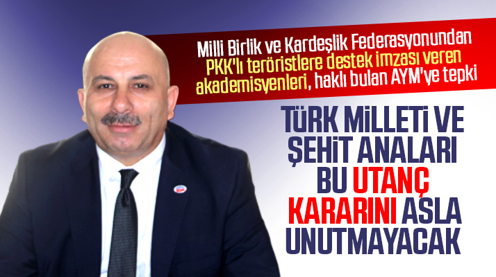 Milli Birlik ve Kardeşlik Federasyonundan imzacı akademisyenlerle ilgili AYM'ye tepki