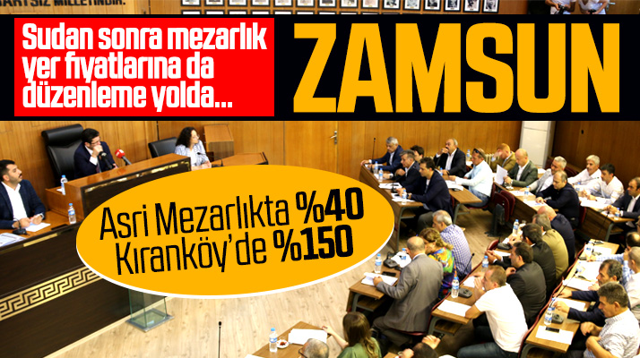 Samsun'da sudan sonra Asri ve Kıranköy Mezarlıklarında yer ücretlerine de zam yolda