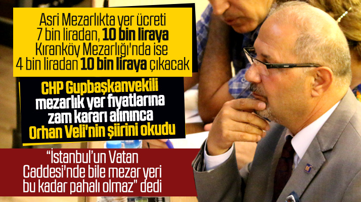 Samsun'da mezarlık yer ücretlerine zam yapılacak olmasına CHP'li Atilla Tekcan'dan tepki