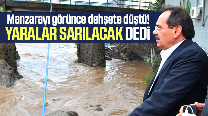 Samsun Büyükşehir Belediye Başkanı Mustafa Demir sel yaralarının sarılacağını açıkladı