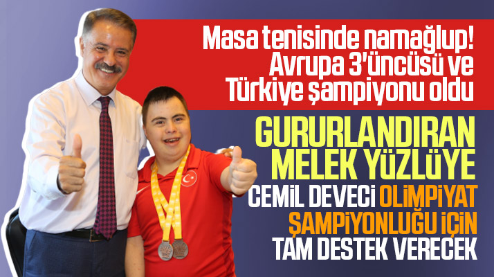 Cemil Deveci down sendromlu milli sporcu Salihcan Öztankal'a tam destek verecek