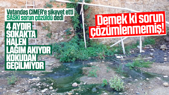 Samsun'un İlkadım ilçesinde ki o sokakta 4 aydır lağım suları akıyor