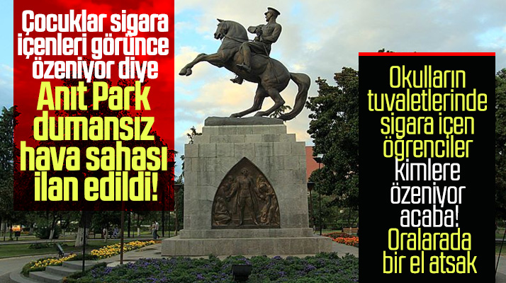 Samsun Anıt Park'ta alınan karar ile sigara içilmesi yasaklandı