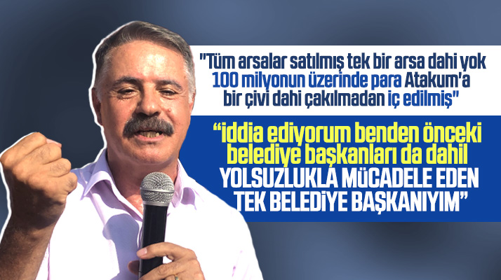 Atakum Belediye Başkanı Cemil Deveci: 100 milyonun üzerinde para iç edilmiş
