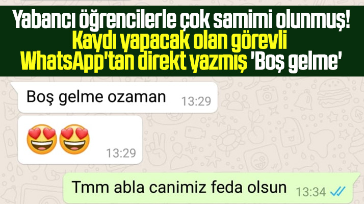 Samsun OMÜ'de yabancı öğrenciye WhatsApp'tan 'Boş gelme' mesajı gönderilmiş