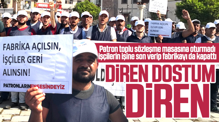 Samsun'un Kavak ilçesinde ÇETAŞ Cam Fabrikası işçilerinin direniş eylemi sürüyor