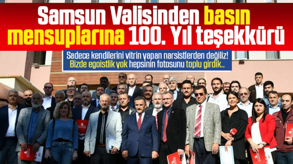 Samsun Valisi Osman Kaymak yerel basına 19 Mayıs'ın 100. yılı nedeniyle teşekkür belgesi verdi