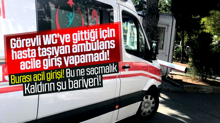 Samsun'da acil girişinde ki bariyer yüzünden ambulans hastaneye giriş yapamadı