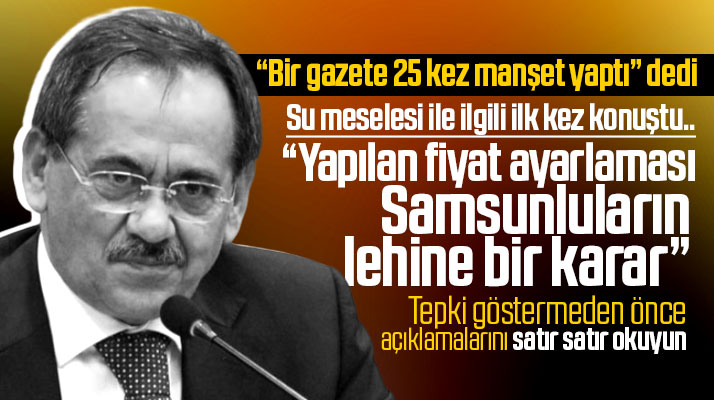 Mustafa Demir açıkladı: Suya yapılan fiyat ayarlaması Samsunluların lehine bir karar