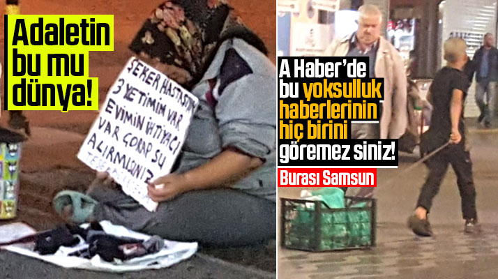 Samsun sokaklarında bu manzaralar artan yoksulluğu gözler önüne seriyor