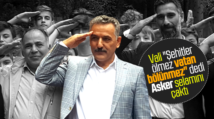 Samsun Valisi Osman Kaymak şehitler ölmez vatan bölünmez dedi asker selamı verdi