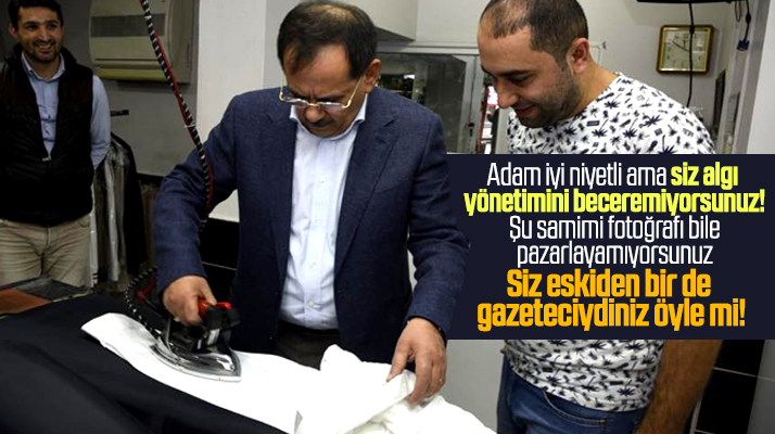 Mustafa Demir esnafları ziyaret etti ütü yaptı dikiş makinesinin başına geçti