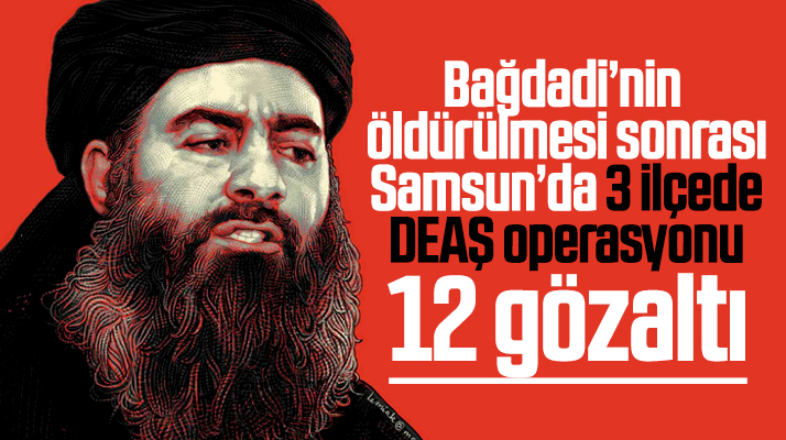Samsun'da 3 ilçede eş zamanlı yapılan DEAŞ operasyonunda 12 kişi gözaltına alındı