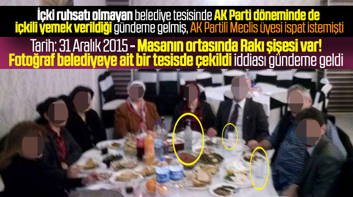 Atakum Belediyesi tesisinde AK Parti döneminde de içkili kutlama yapıldığı iddiası