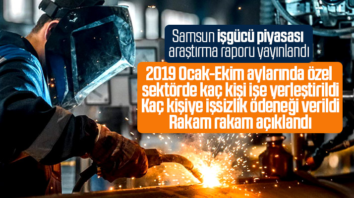 Samsun'da özel sektörde kaç kişi işe yerleştirildi, kaç kişiye işsizlik ödeneği verildi
