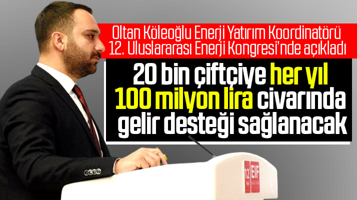 Anıl Badem açıkladı! 20 bin çiftçiye her yıl 100 milyon lira gelir desteği sağlanacak
