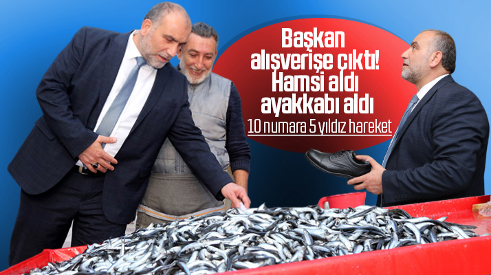 Canik İlçe Belediye Başkanı İbrahim Sandıkçı esnafları gezdi alış veriş yaptı