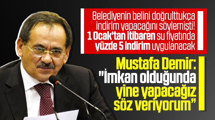 Samsun'da su fiyatına yüzde 5 indirim! Mustafa Demir: Yine yapacağız