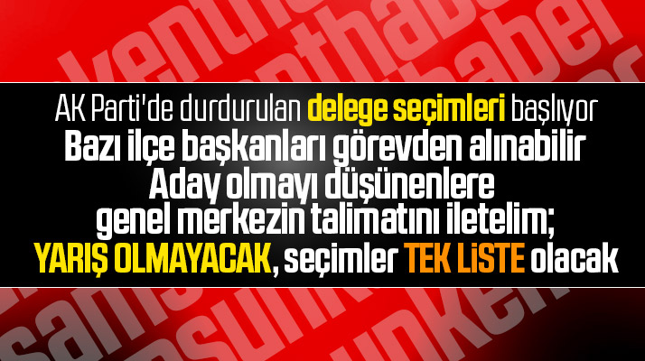 Samsun AK Parti'de durdurulan delege seçimleri bu hafta başlıyor