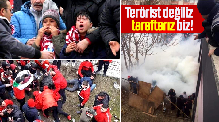 Çorum polisinden Yılport Samsunspor taraftarına biber gazı ve tazyikli su