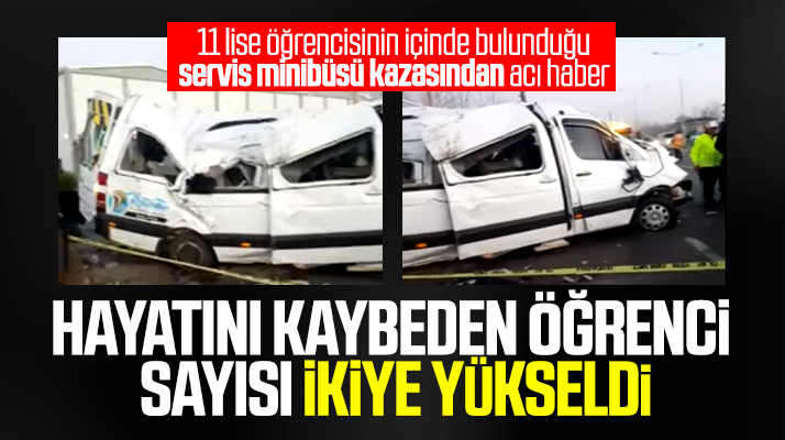 Samsun'da öğrenci servisi kazasında hayatını kaybedenlerin sayısı 2'ye yükseldi
