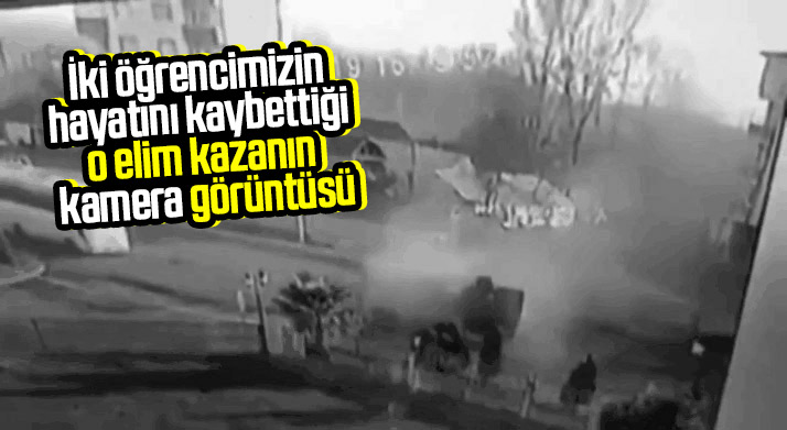 Samsun'da Batuhan Yılmaz ve Işıl Çörtük'ün hayatını kaybettiği servis kazasının görüntüsü