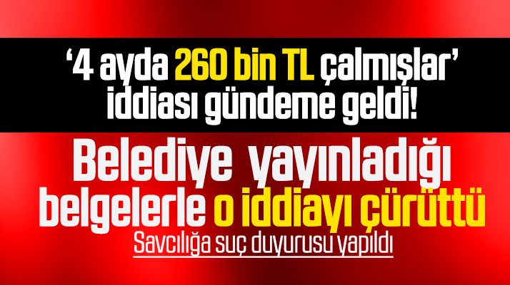 Atakum Belediyesi 260 bin liranın zimmete geçirildiği iddiasını belgelerle yalanladı