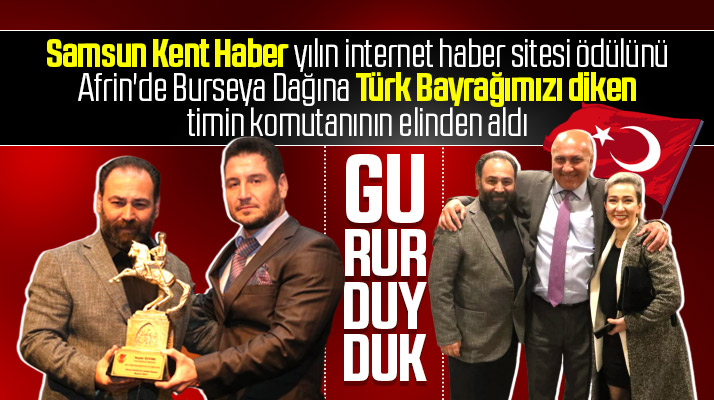 Samsun Kent Haber yılın internet haber sitesi ödülünü aldı