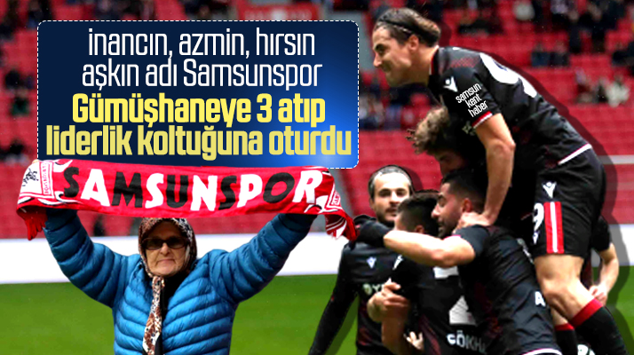 Yılport Samsunspor Gümüşhaneyi 3-0 yenip liderliğe yükseldi