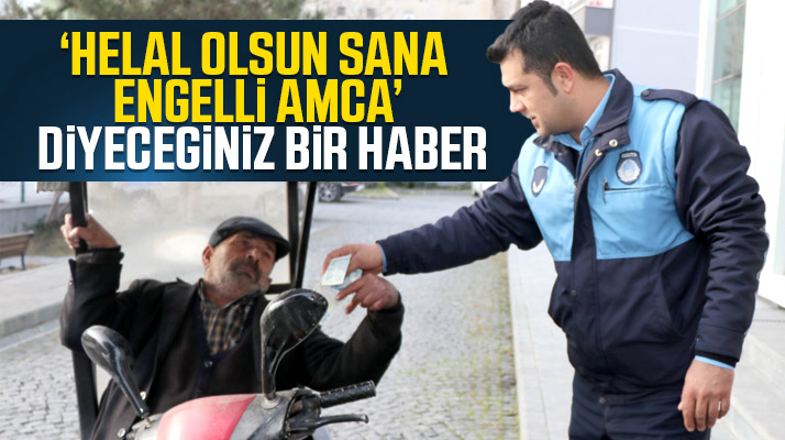 Samsun'un Kavak ilçesinde engelli amcadan depremzedelere duygulandıran yardım