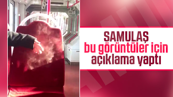 Samsun'da tramvay koltuğundan toz çıktığı iddiası ile ilgili SAMULAŞ'tan açıklama