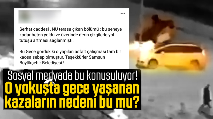 Samsun Atakum'da iki aracın karda kayarak kaza yapmasına bu sebep mi neden oldu