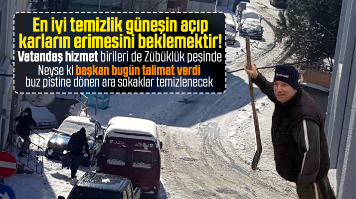 Samsun'da kardan buz pistine dönen yolları belediyeler halen temizleyemedi