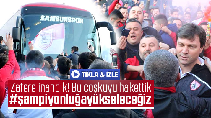 Yılport Samsunspor'a Çarşamba Havalimanında muhteşem karşılama