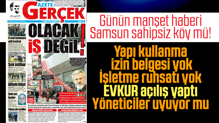 Samsun'da EVKUR yapı kullanma izni ve işletme ruhsatı olmadan mağaza açtı